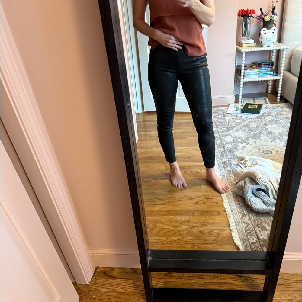 J Brand Black Leather Pant
